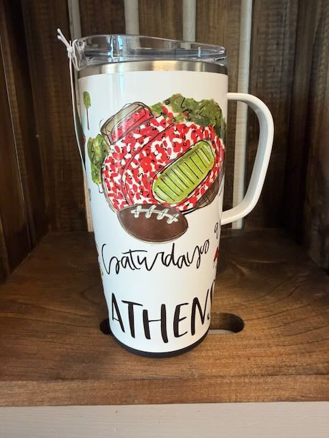 Saturdays in Athens Travel Mug 22oz