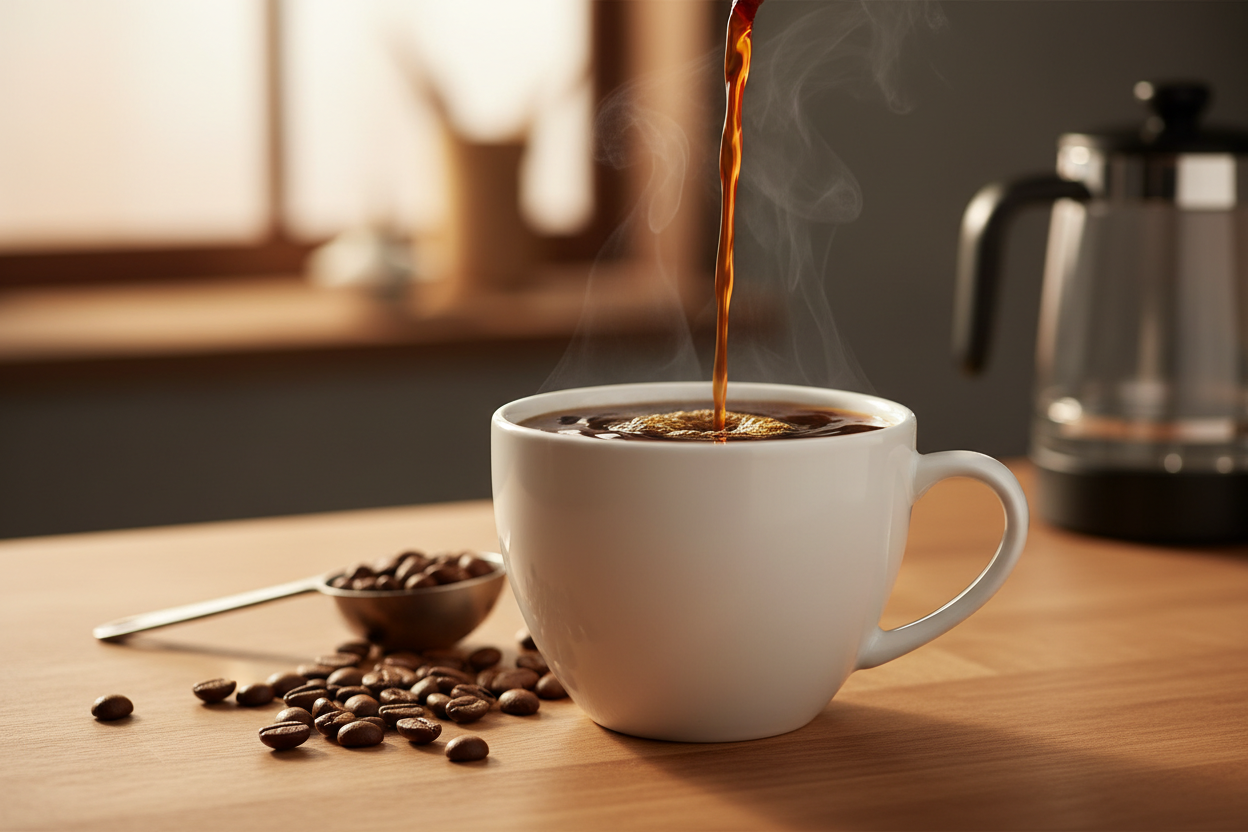 coffee pouring into a mug